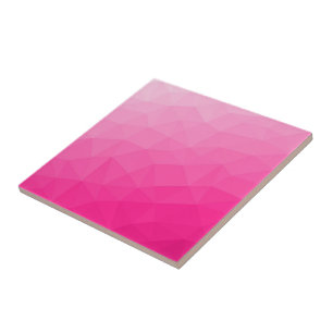 Hot pink Gradient Geometric Mesh Pattern Tile
