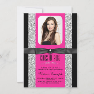 Hot Pink Graduation Announcements