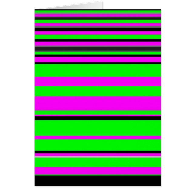 Hot Pink Green Black Colourful Stripe Pattern (Front)
