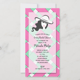 Hot Pink & Green Derby Bridal Shower Invites