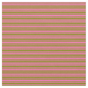 Hot Pink & Green Lines/Stripes Pattern Fabric