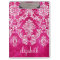 Hot Pink Grunge Damask Pattern Custom Text