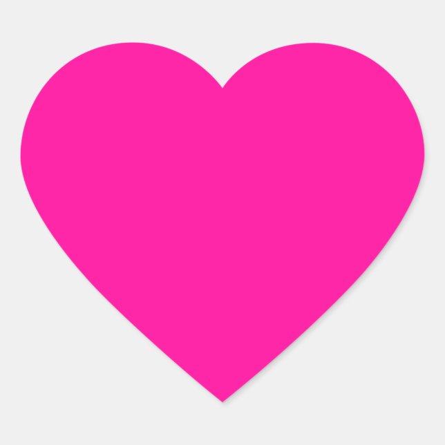 Hot Pink Heart Heart Sticker (Front)