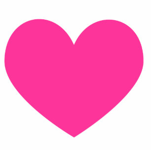 Hot Pink Heart Magnet Photo Sculpture Magnet