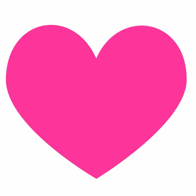 Hot Pink Heart Magnet Photo Sculpture Magnet (Front)