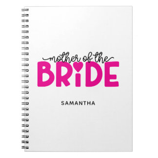 Hot Pink Heart Mother of the Bride Notebook