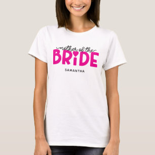 Hot Pink Heart Mother of the Bride T-Shirt