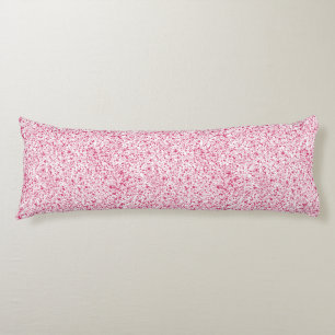 Hot Pink Hearts Splatter Paint, Speckled Body Cushion