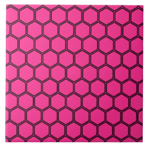 Hot pink Hexagon 3 Tile