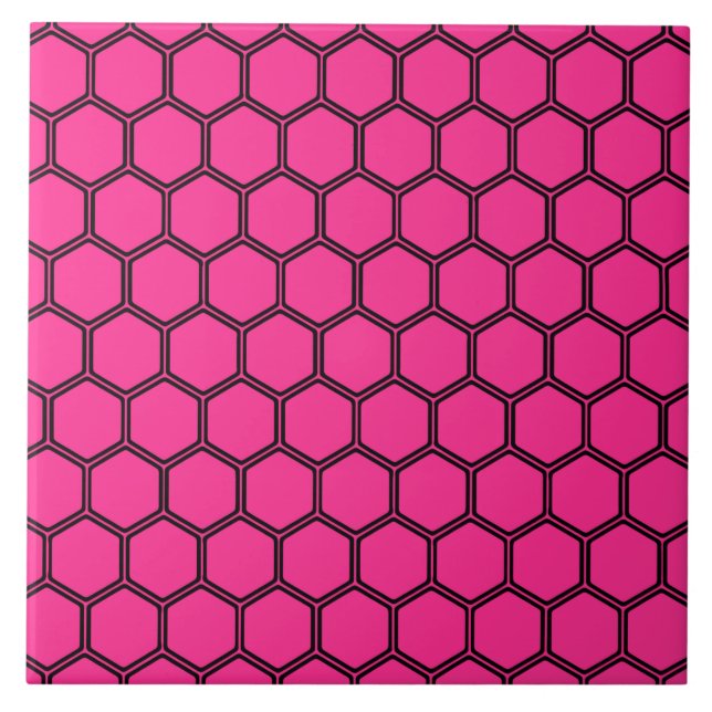 Hot pink Hexagon 3 Tile (Front)