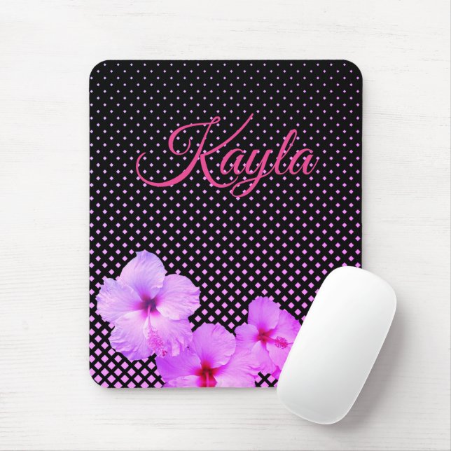 Hot Pink Hibiscus    Mouse Mat (With Mouse)
