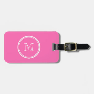 Hot Pink High End Coloured Personalised Luggage Tag
