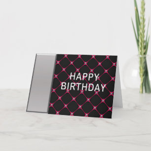 Hot Pink Honeycomb Birthday Card