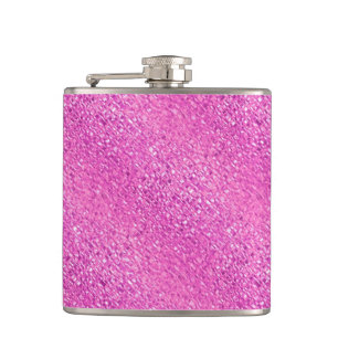 Hot Pink Jewel Hip Flask