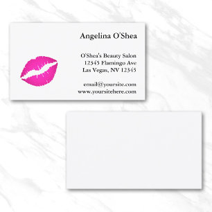 Hot Pink Kiss Business Card