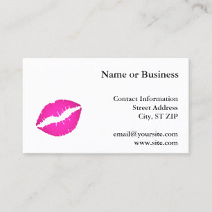 Hot Pink Kiss Business Card
