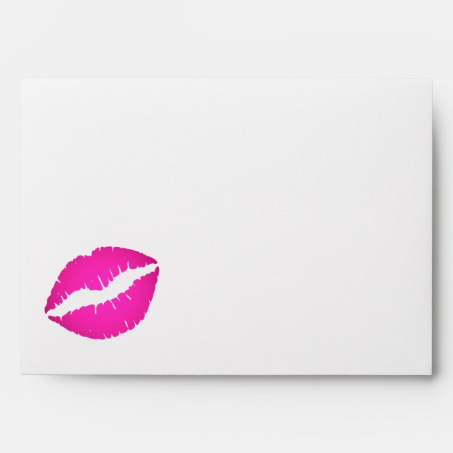 Hot Pink Kiss Envelopes (Front)