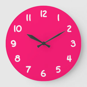 Hot Pink Large Clock