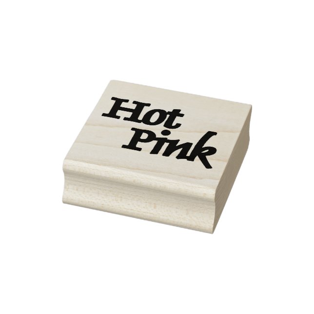 Hot Pink large rubber stamp no handle (Stamp)