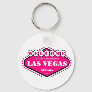HOT PINK Las Vegas Sign Keychain