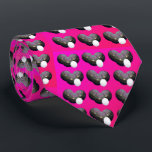 Hot Pink Lawn Bowls, Neck Tie<br><div class="desc">Pictured on hot pink and in a repeated design are three lawn bowls with a jack</div>