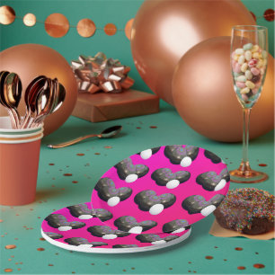Hot Pink Lawn Bowls, Paper Party Plates