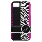 Hot Pink Leopard and Zebra Monogram Animal Print