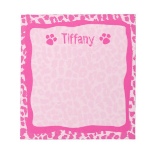 Hot Pink Leopard Cheetah Customisable Notepad