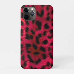 Hot Pink Leopard Print Faux iPhone 11 Pro Case