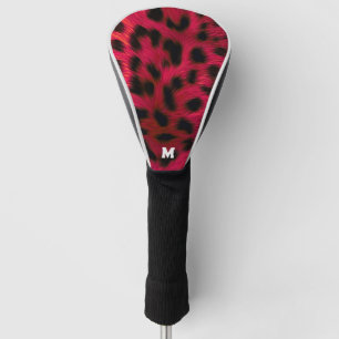 Hot Pink Leopard Print Faux Golf Head Cover