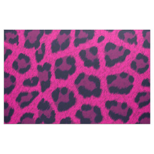 Hot Pink Leopard Print Pattern Fabric