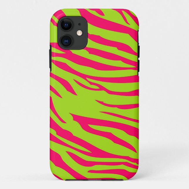 Hot Pink Lime Zebra Mate ID™ iPhone 5 Case (Back)