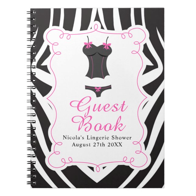 Hot Pink Lingerie Party  Notebook (Front)