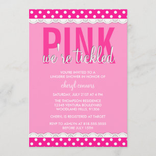 Hot Pink Lingerie Shower Invitation