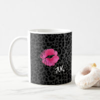 Hot Pink Lipgloss Kiss Black Leopard With Monogram
