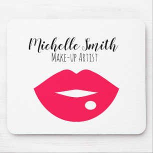 Hot Pink lips design Make-up artist Mouse Mat