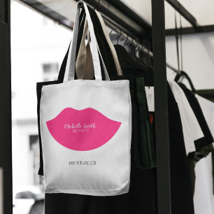 Hot Pink lips design Make-up artist Tote Bag