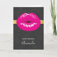 Hot Pink Lips Glamourous Illustration