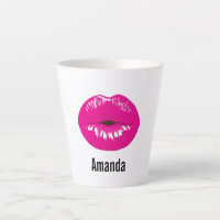 Hot Pink Lips Glamourous Illustration
