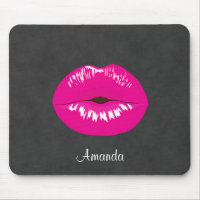 Hot Pink Lips Glamourous Illustration
