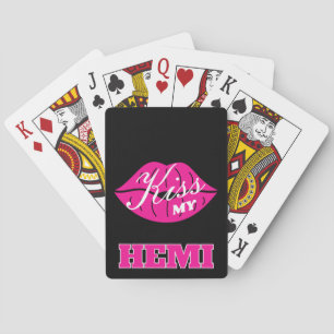 Hot Pink Lips Kiss My Hemi Car Floor Mat Playing Cards