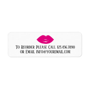 Hot Pink Lipstick Print Makeup Distributor Reorder