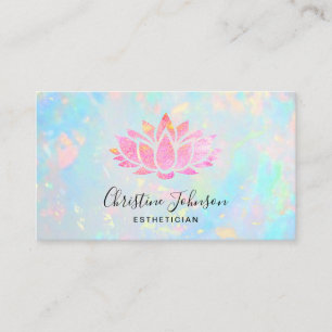 hot pink lotus logo business card