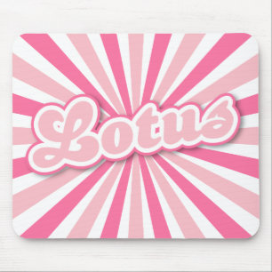 Hot Pink Lotus Mouse Mat
