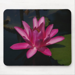 Hot Pink Lotus Waterlily Mouse pad