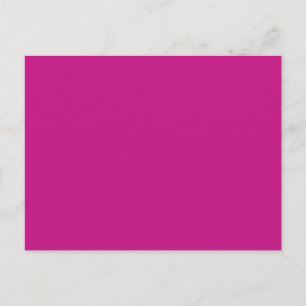Hot Pink Magenta Fuchsia Solid Colour Background Postcard