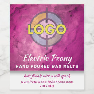 Hot Pink Magenta Marble Scented Product Labels