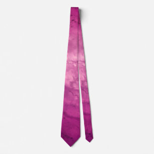 Hot Pink Magenta Ombre Marble Elegant Modern Chic Tie
