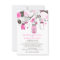 Hot Pink Mason Jars Wedding Invitation