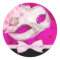 Hot Pink Masquerade Party Stickers